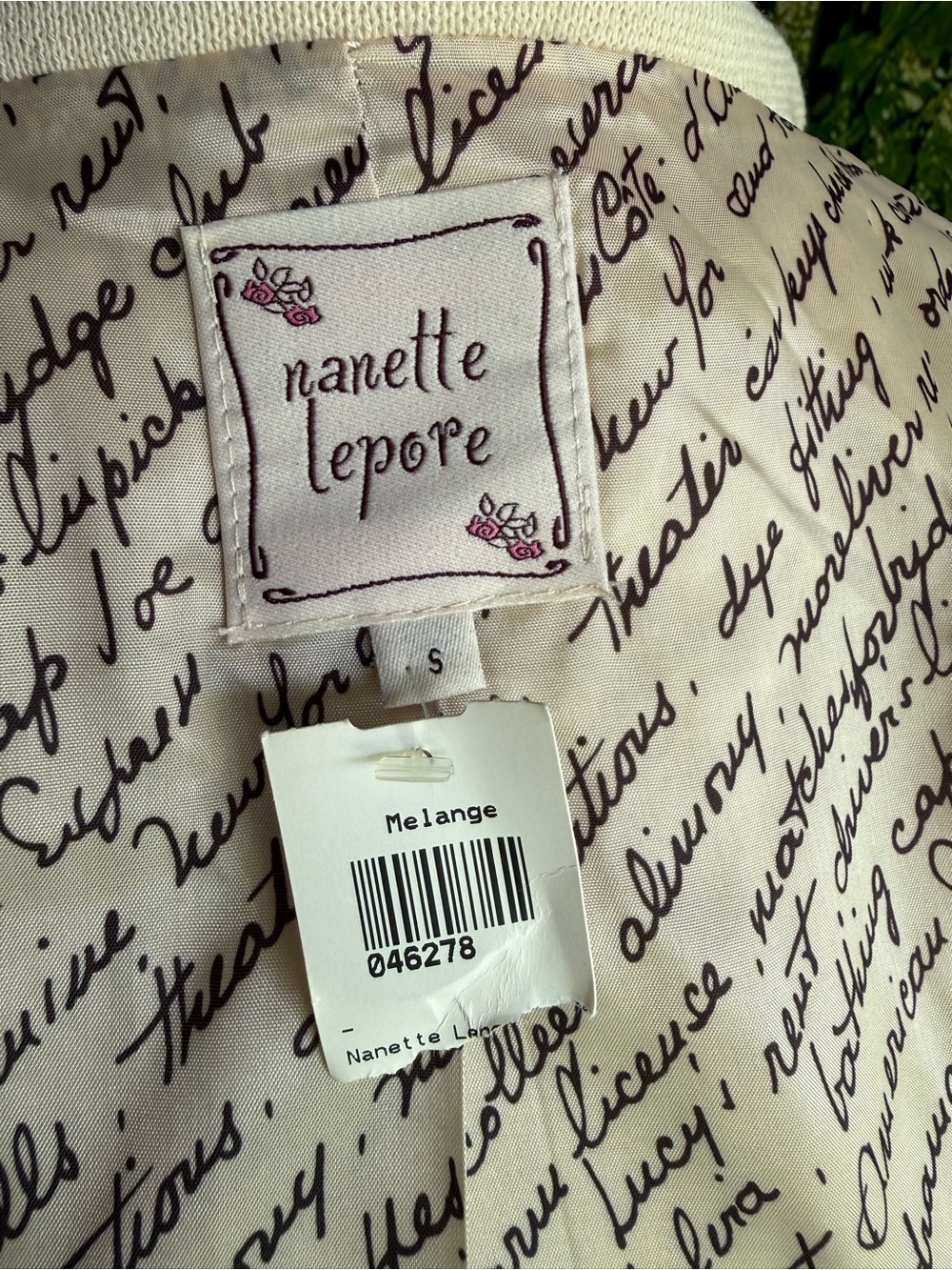 Nanette Lepore “Hanky Panky” Coat Cream NWT Small - Picture 8 of 13